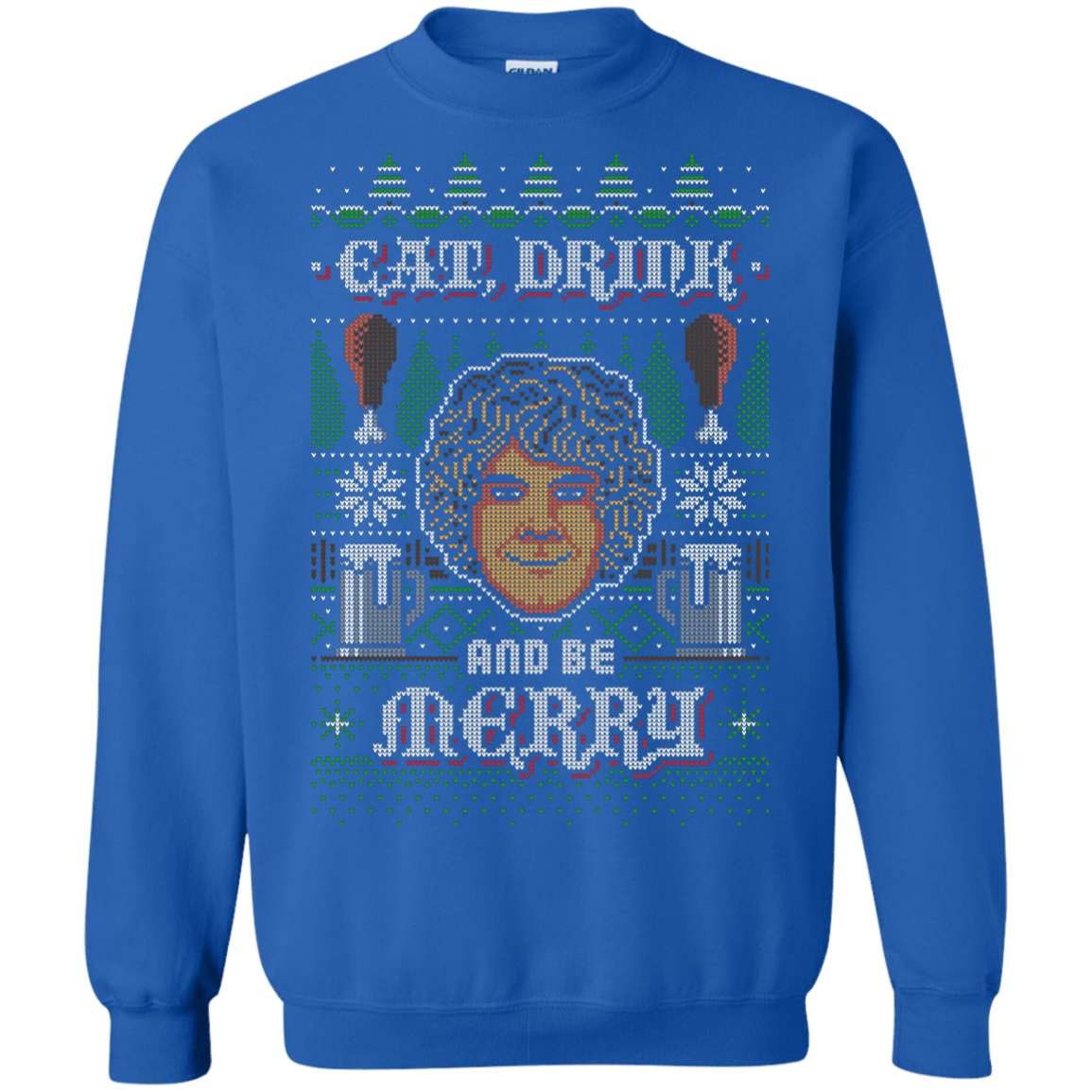 Sweatshirts Royal / Small Be Merry Crewneck Sweatshirt