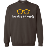 Sweatshirts Dark Chocolate / Small Be Nice To Nerds Crewneck Sweatshirt