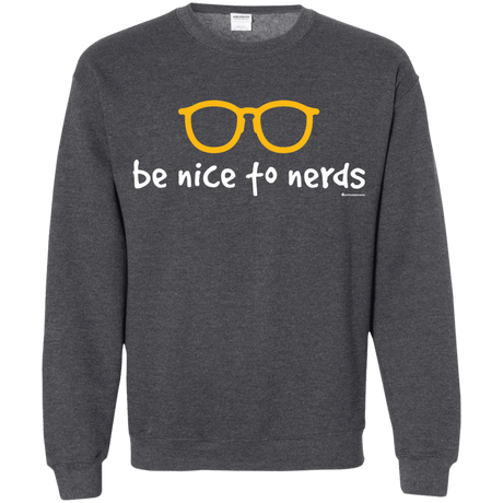 Sweatshirts Dark Heather / Small Be Nice To Nerds Crewneck Sweatshirt