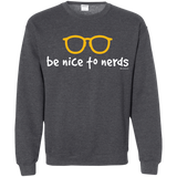 Sweatshirts Dark Heather / Small Be Nice To Nerds Crewneck Sweatshirt