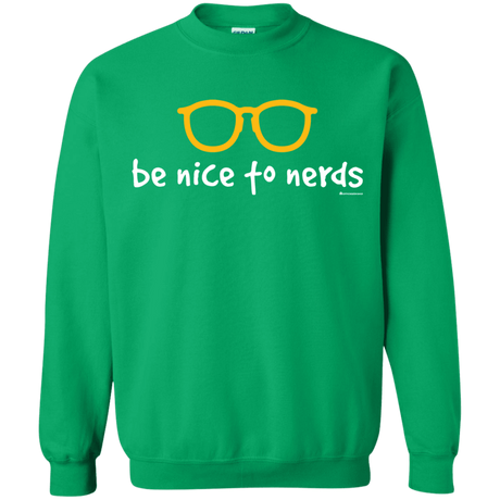 Sweatshirts Irish Green / Small Be Nice To Nerds Crewneck Sweatshirt