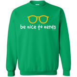 Sweatshirts Irish Green / Small Be Nice To Nerds Crewneck Sweatshirt