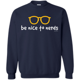 Sweatshirts Navy / Small Be Nice To Nerds Crewneck Sweatshirt