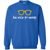 Sweatshirts Royal / Small Be Nice To Nerds Crewneck Sweatshirt
