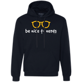 Sweatshirts Navy / Small Be Nice To Nerds Premium Fleece Hoodie