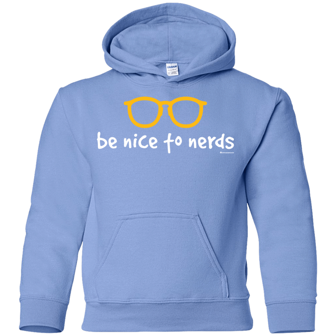 Sweatshirts Carolina Blue / YS Be Nice To Nerds Youth Hoodie