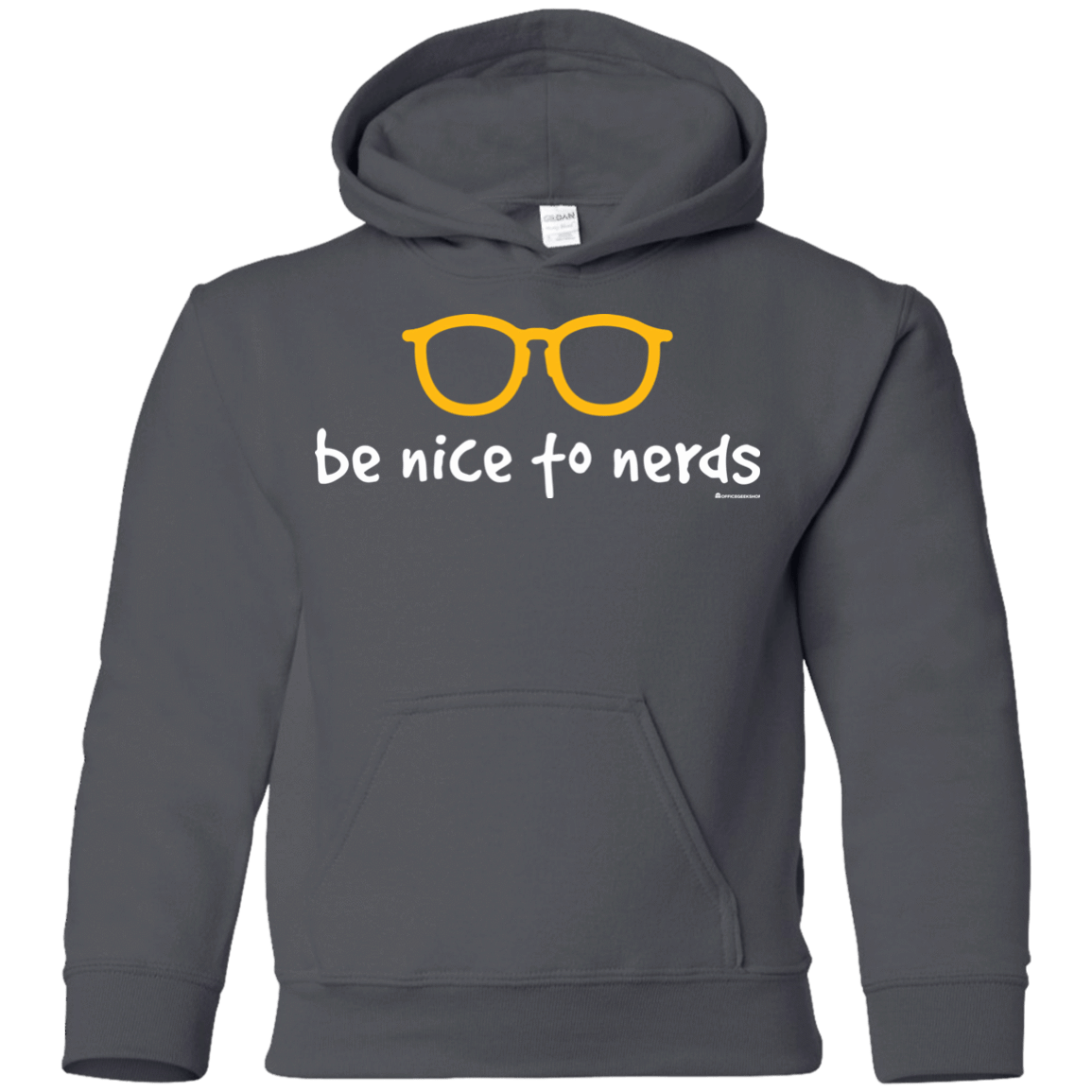Sweatshirts Charcoal / YS Be Nice To Nerds Youth Hoodie