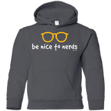 Sweatshirts Charcoal / YS Be Nice To Nerds Youth Hoodie