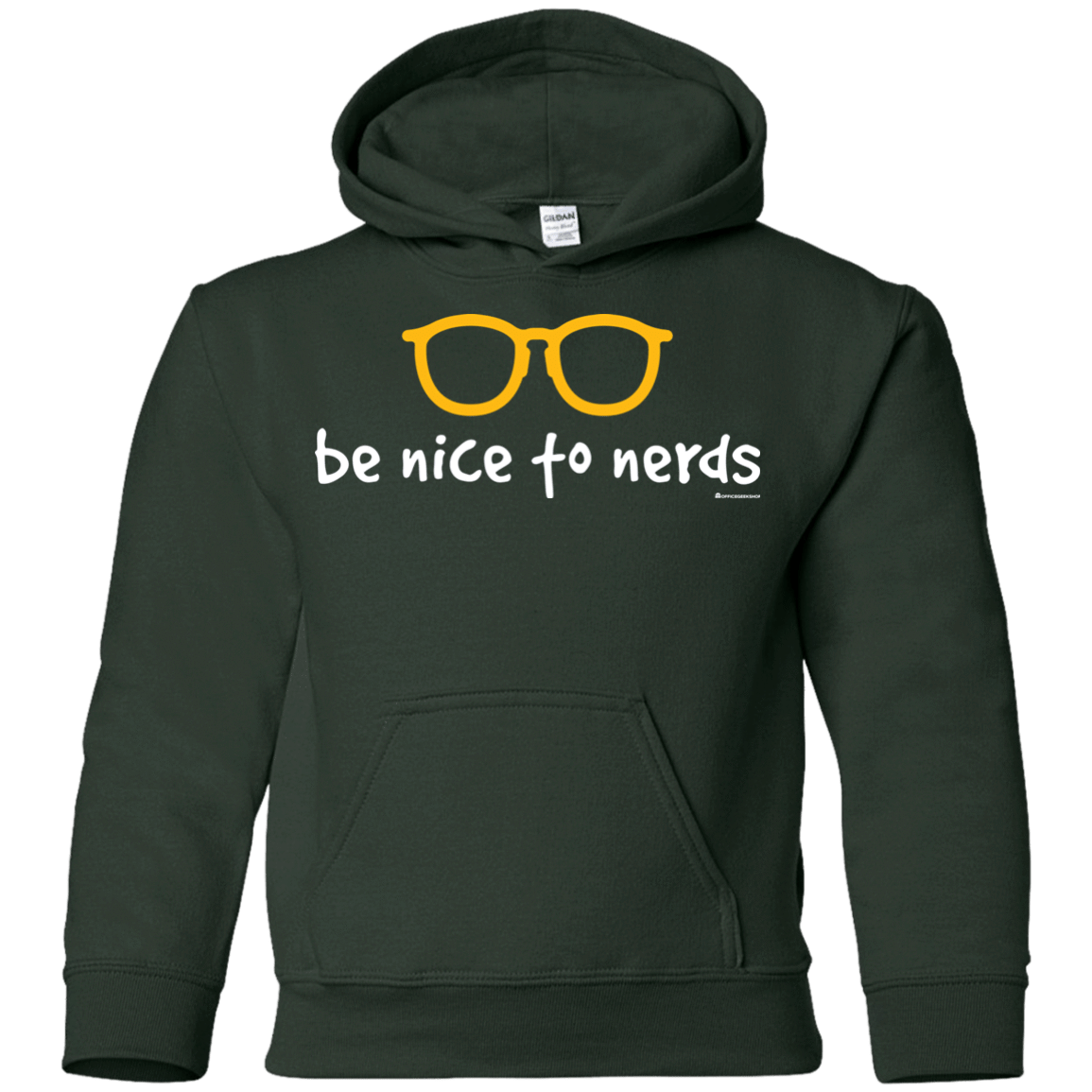 Sweatshirts Forest Green / YS Be Nice To Nerds Youth Hoodie