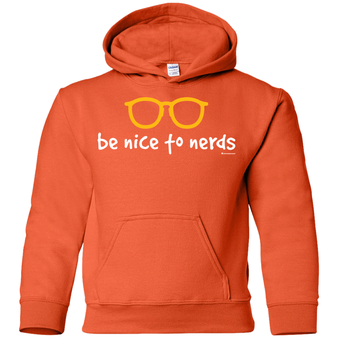 Sweatshirts Orange / YS Be Nice To Nerds Youth Hoodie