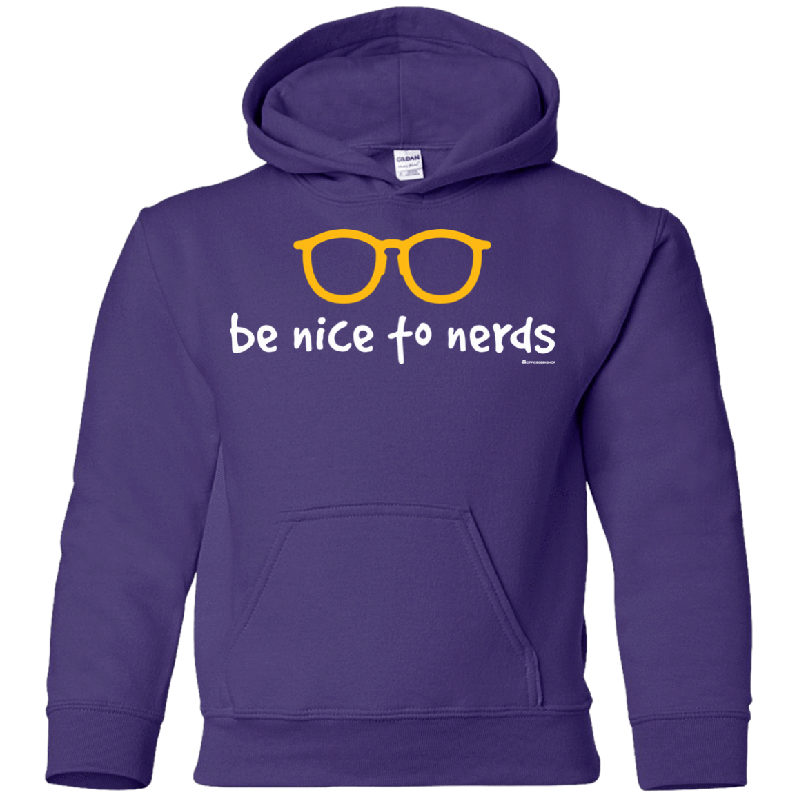 Sweatshirts Purple / YS Be Nice To Nerds Youth Hoodie