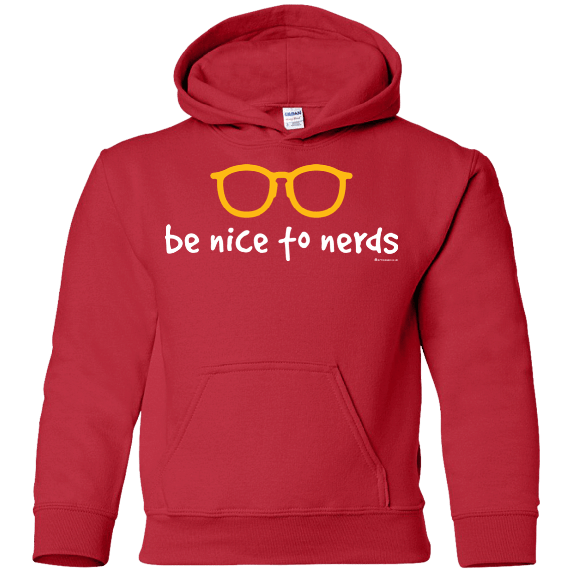 Sweatshirts Red / YS Be Nice To Nerds Youth Hoodie