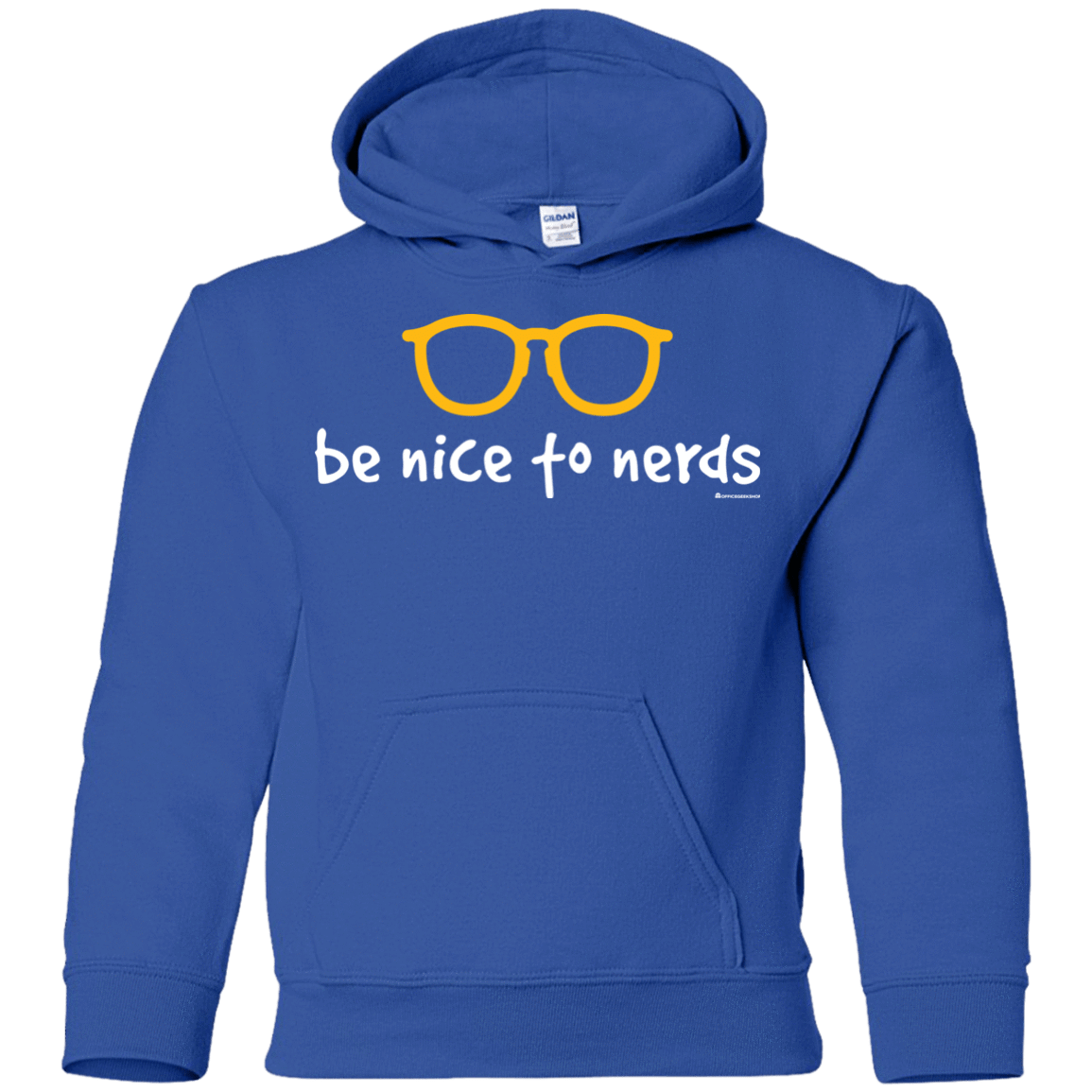 Sweatshirts Royal / YS Be Nice To Nerds Youth Hoodie