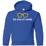Sweatshirts Royal / YS Be Nice To Nerds Youth Hoodie