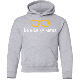 Sweatshirts Sport Grey / YS Be Nice To Nerds Youth Hoodie
