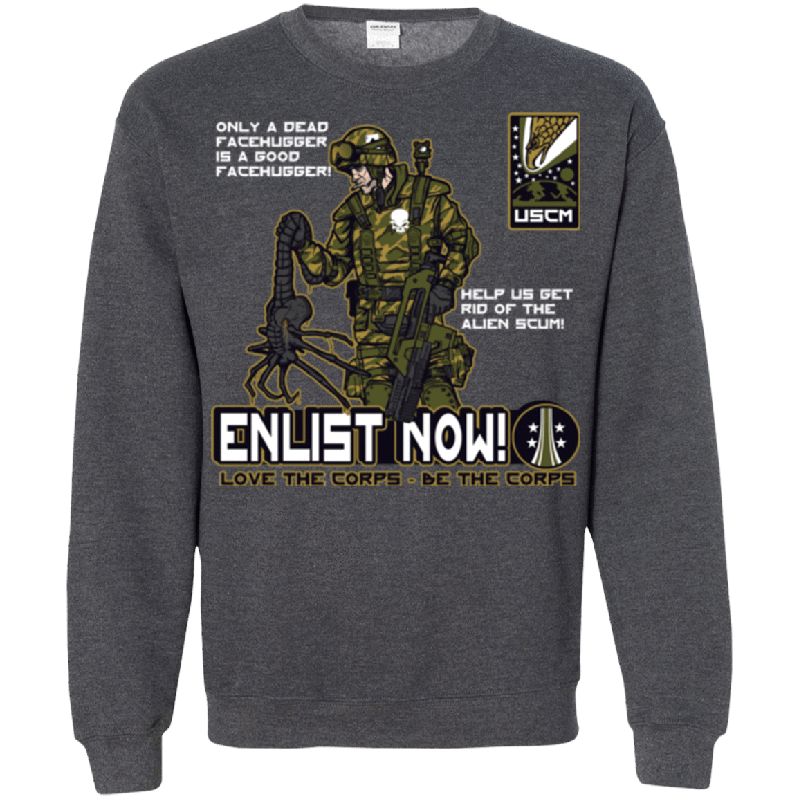 Sweatshirts Dark Heather / Small Be The Corps Crewneck Sweatshirt