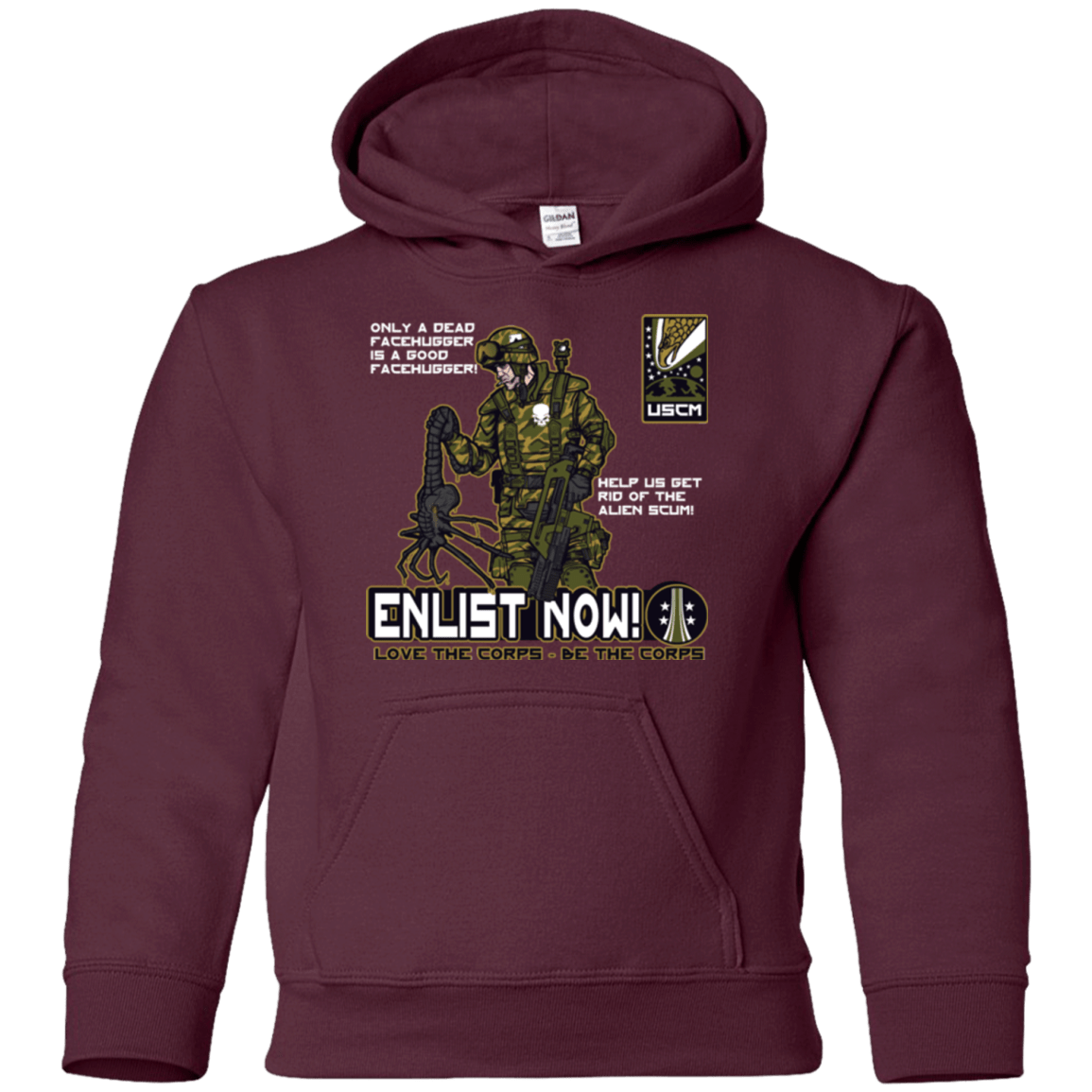 Sweatshirts Maroon / YS Be The Corps Youth Hoodie