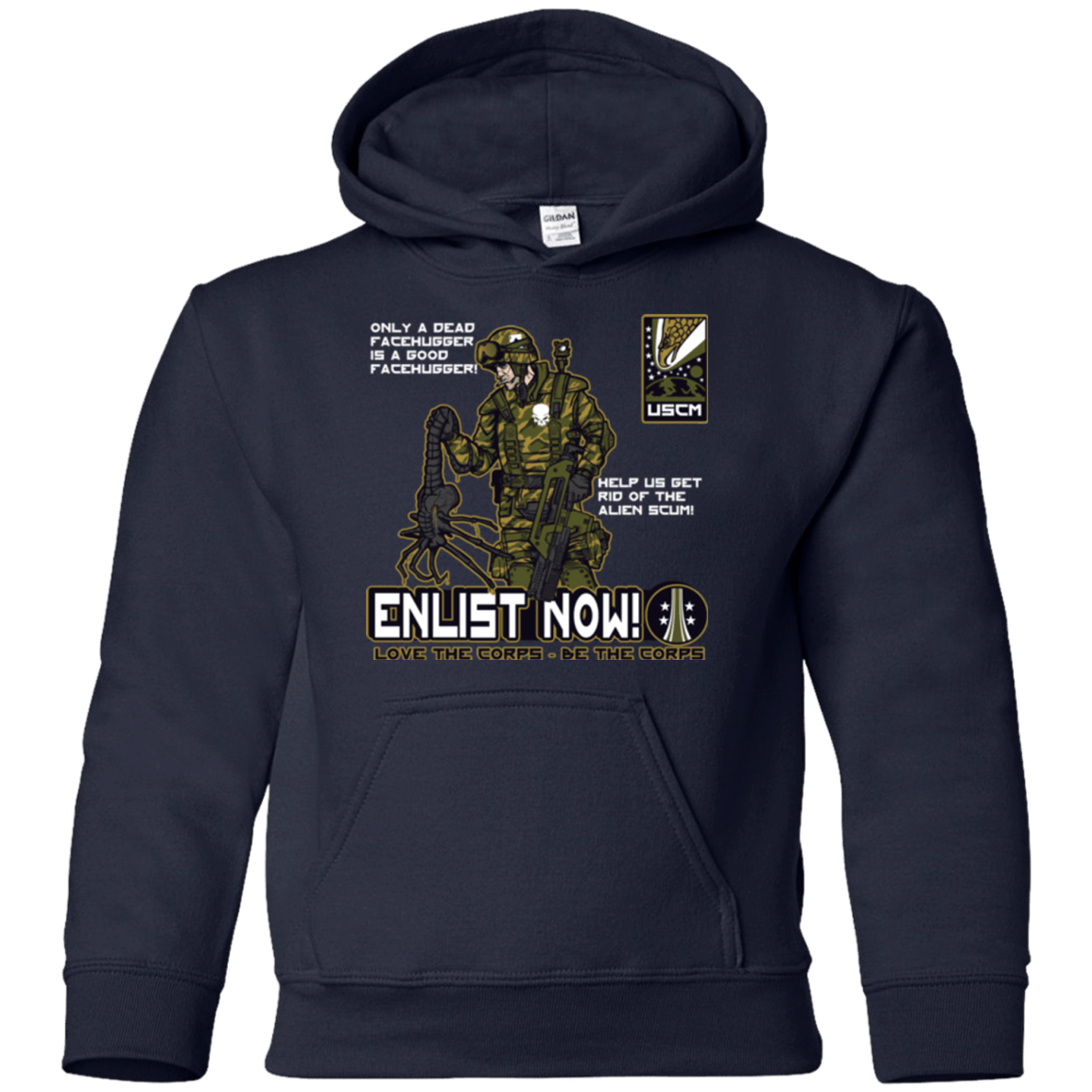 Sweatshirts Navy / YS Be The Corps Youth Hoodie
