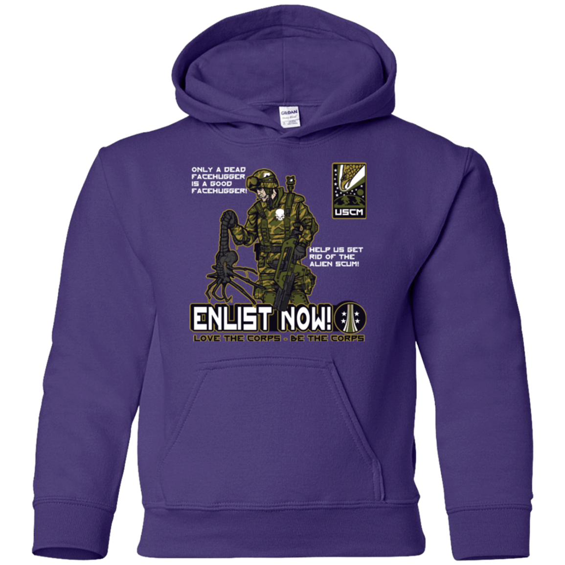 Sweatshirts Purple / YS Be The Corps Youth Hoodie