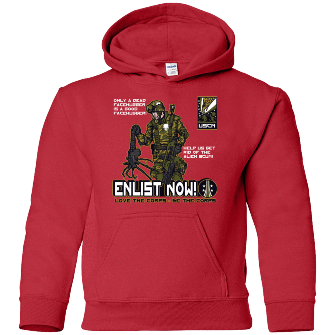 Sweatshirts Red / YS Be The Corps Youth Hoodie