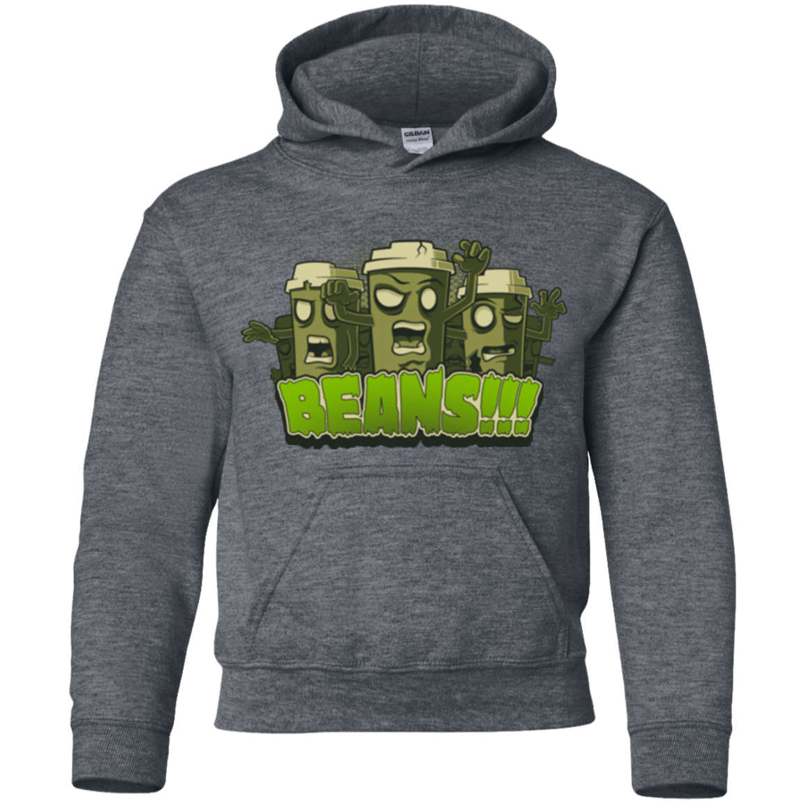 Sweatshirts Dark Heather / YS Beans Youth Hoodie