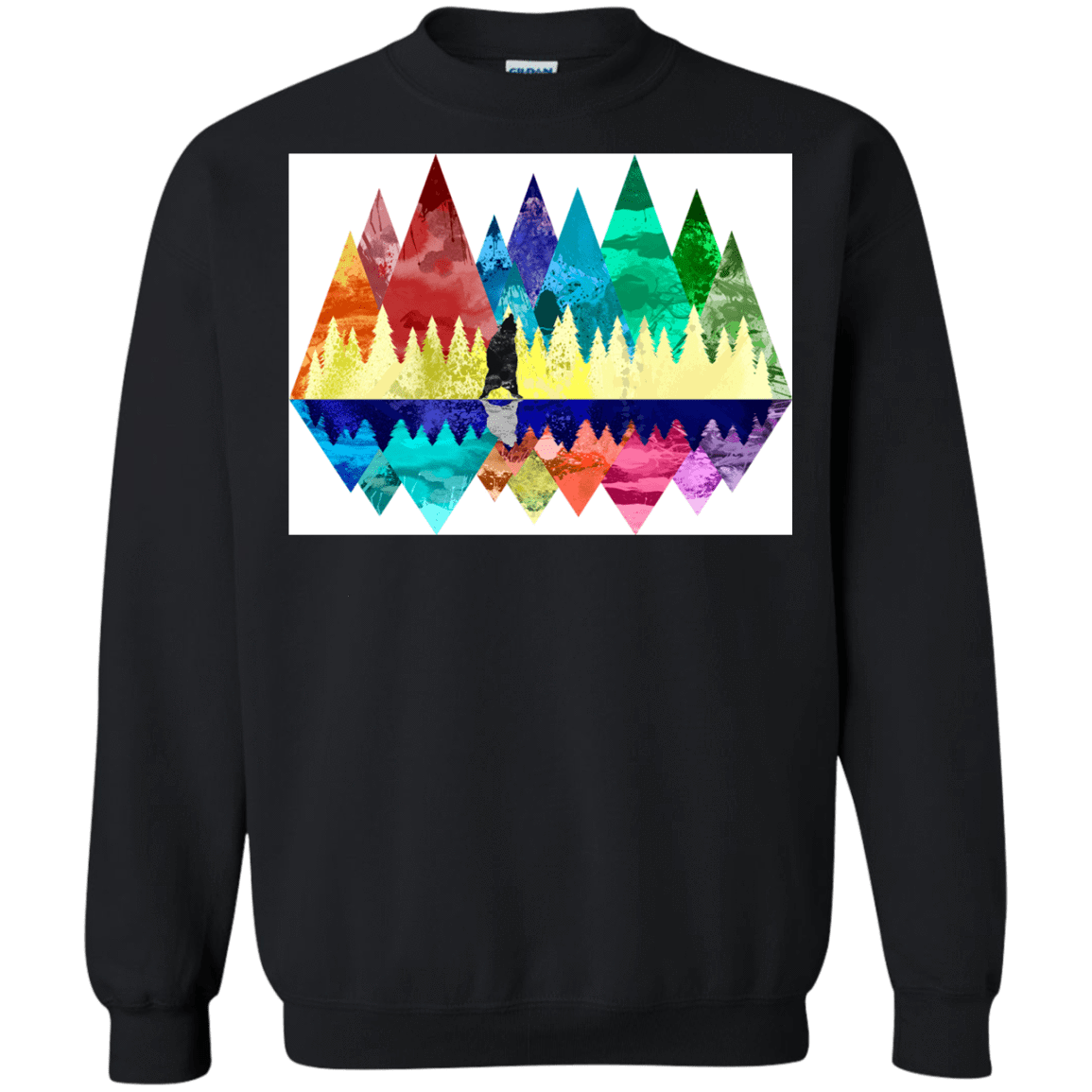Sweatshirts Black / S Bear Color Forest Crewneck Sweatshirt