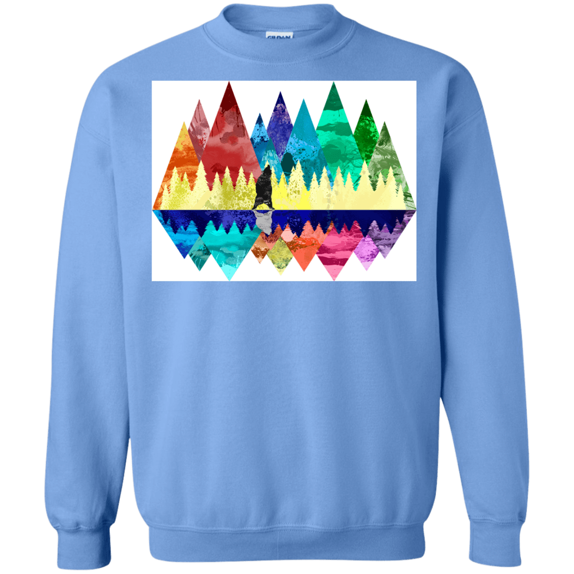 Sweatshirts Carolina Blue / S Bear Color Forest Crewneck Sweatshirt