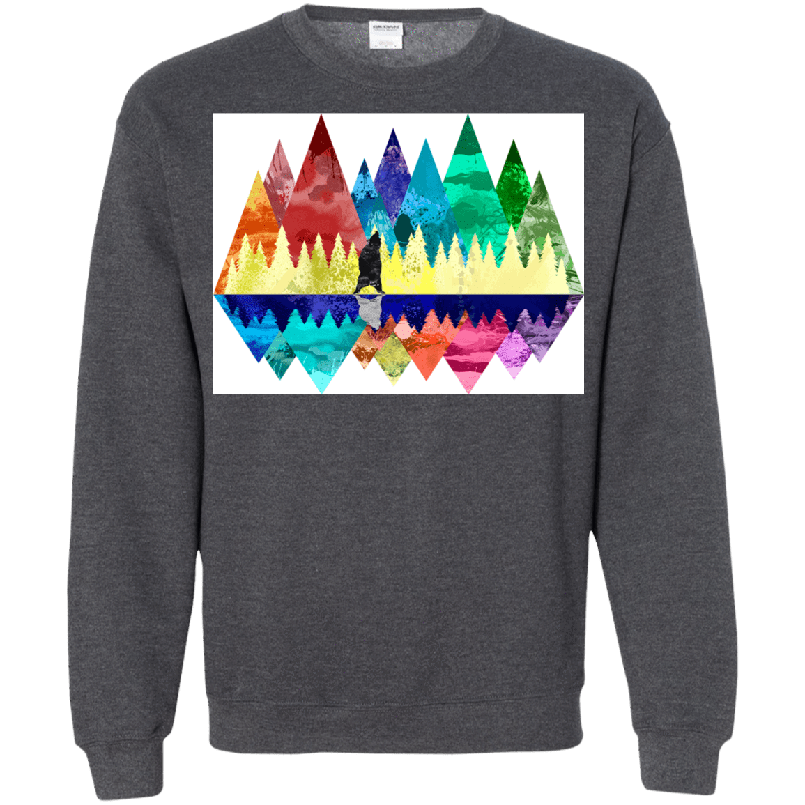 Sweatshirts Dark Heather / S Bear Color Forest Crewneck Sweatshirt