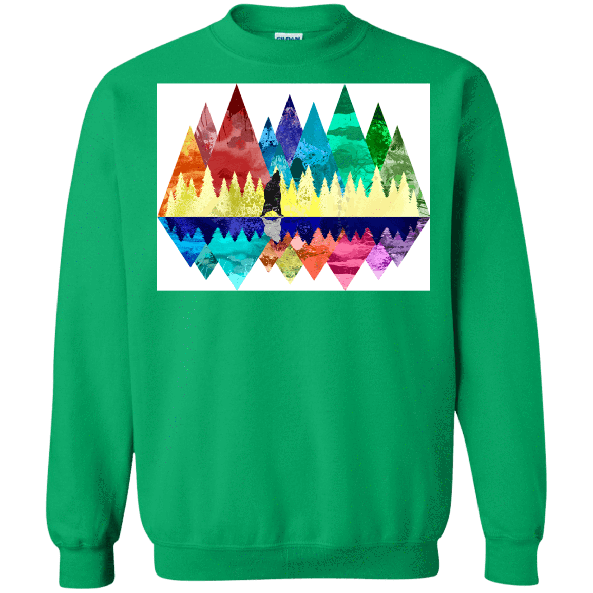 Sweatshirts Irish Green / S Bear Color Forest Crewneck Sweatshirt
