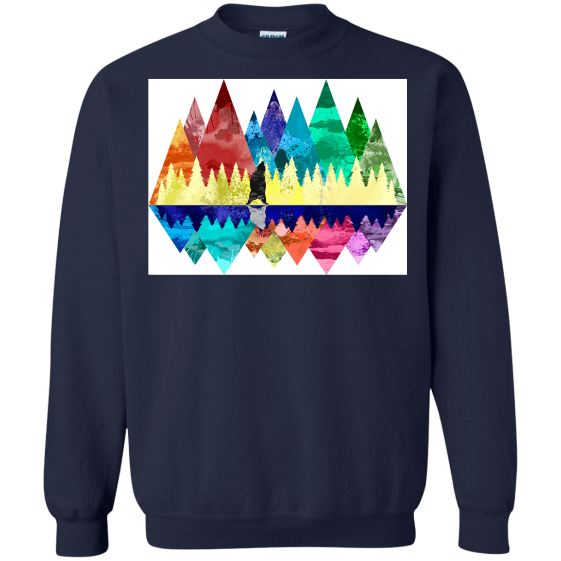 Sweatshirts Navy / S Bear Color Forest Crewneck Sweatshirt