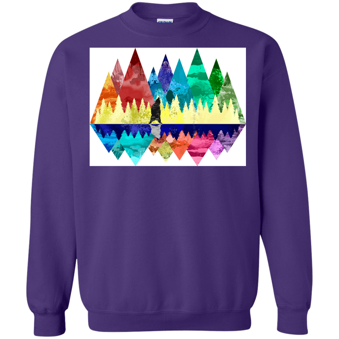 Sweatshirts Purple / S Bear Color Forest Crewneck Sweatshirt