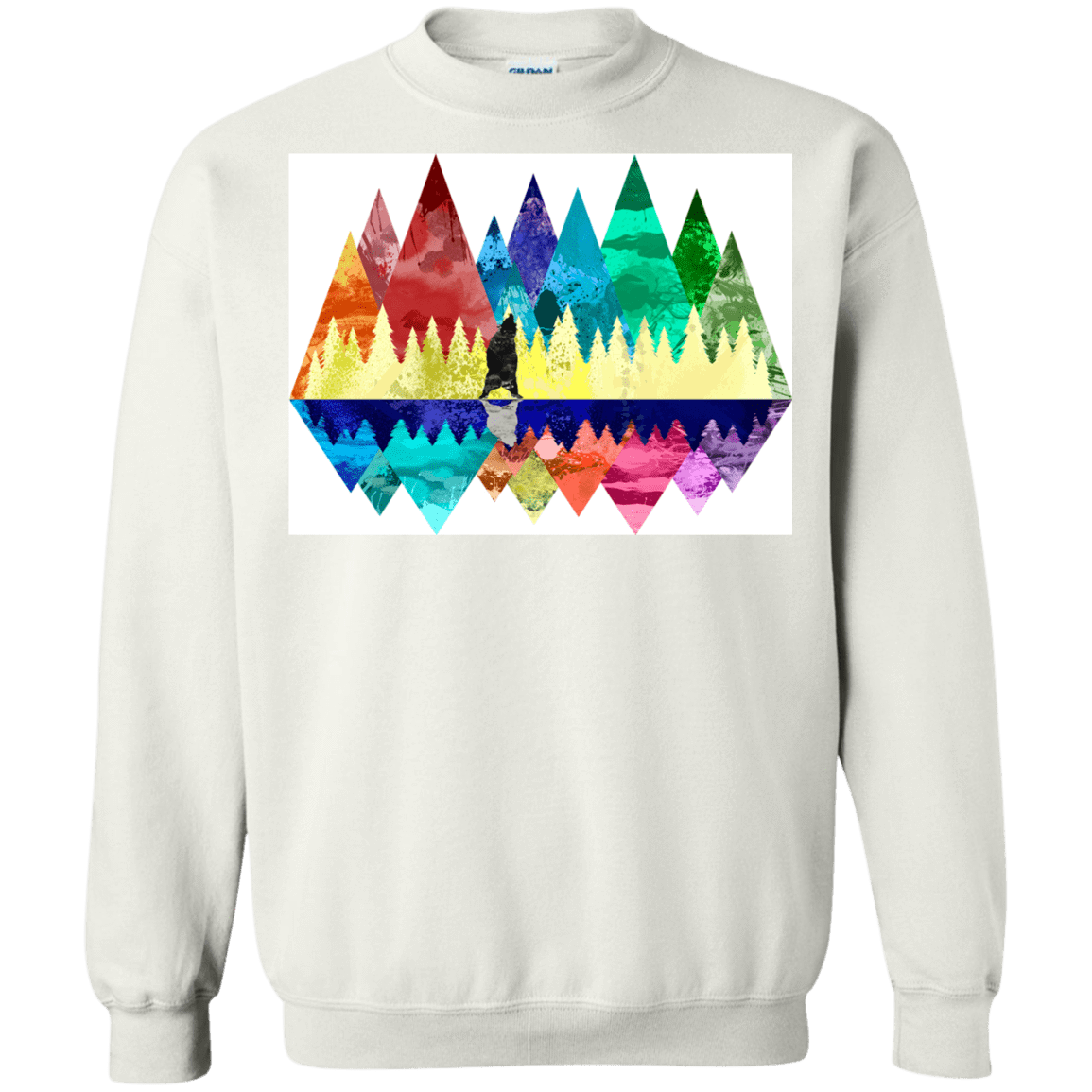 Sweatshirts White / S Bear Color Forest Crewneck Sweatshirt