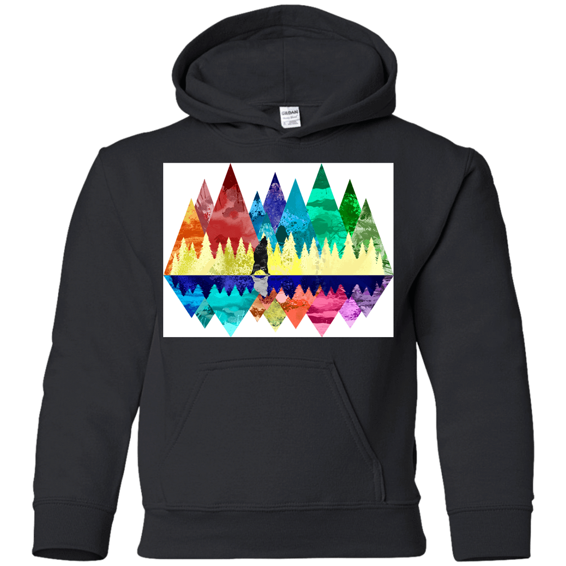 Sweatshirts Black / YS Bear Color Forest Youth Hoodie