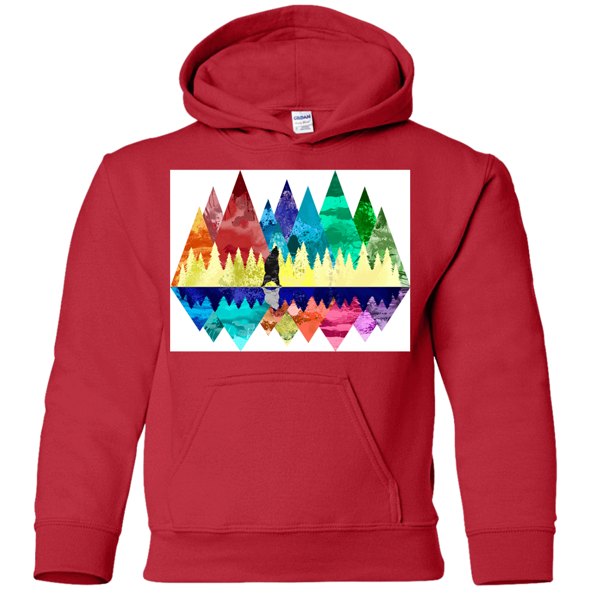 Sweatshirts Red / YS Bear Color Forest Youth Hoodie