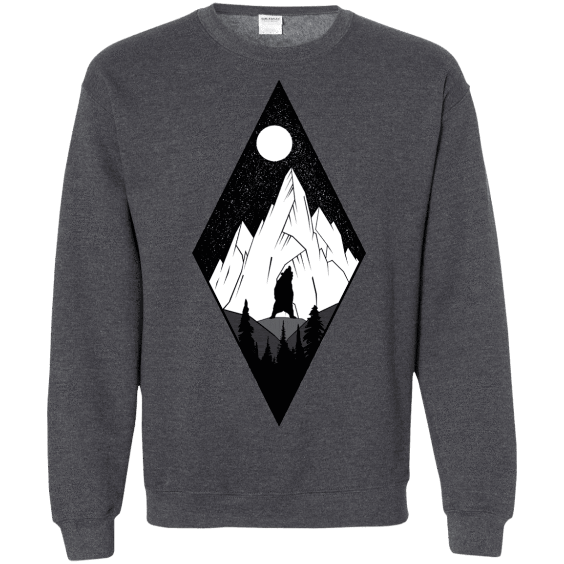 Sweatshirts Dark Heather / S Bear Diamond Crewneck Sweatshirt