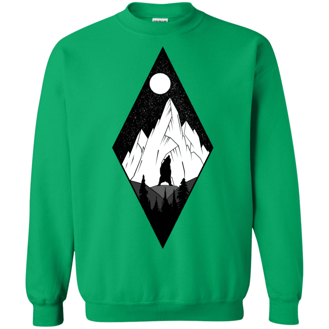 Sweatshirts Irish Green / S Bear Diamond Crewneck Sweatshirt