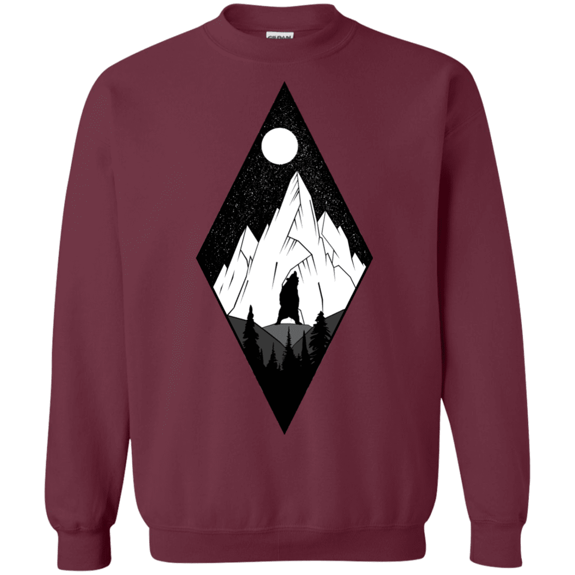 Sweatshirts Maroon / S Bear Diamond Crewneck Sweatshirt