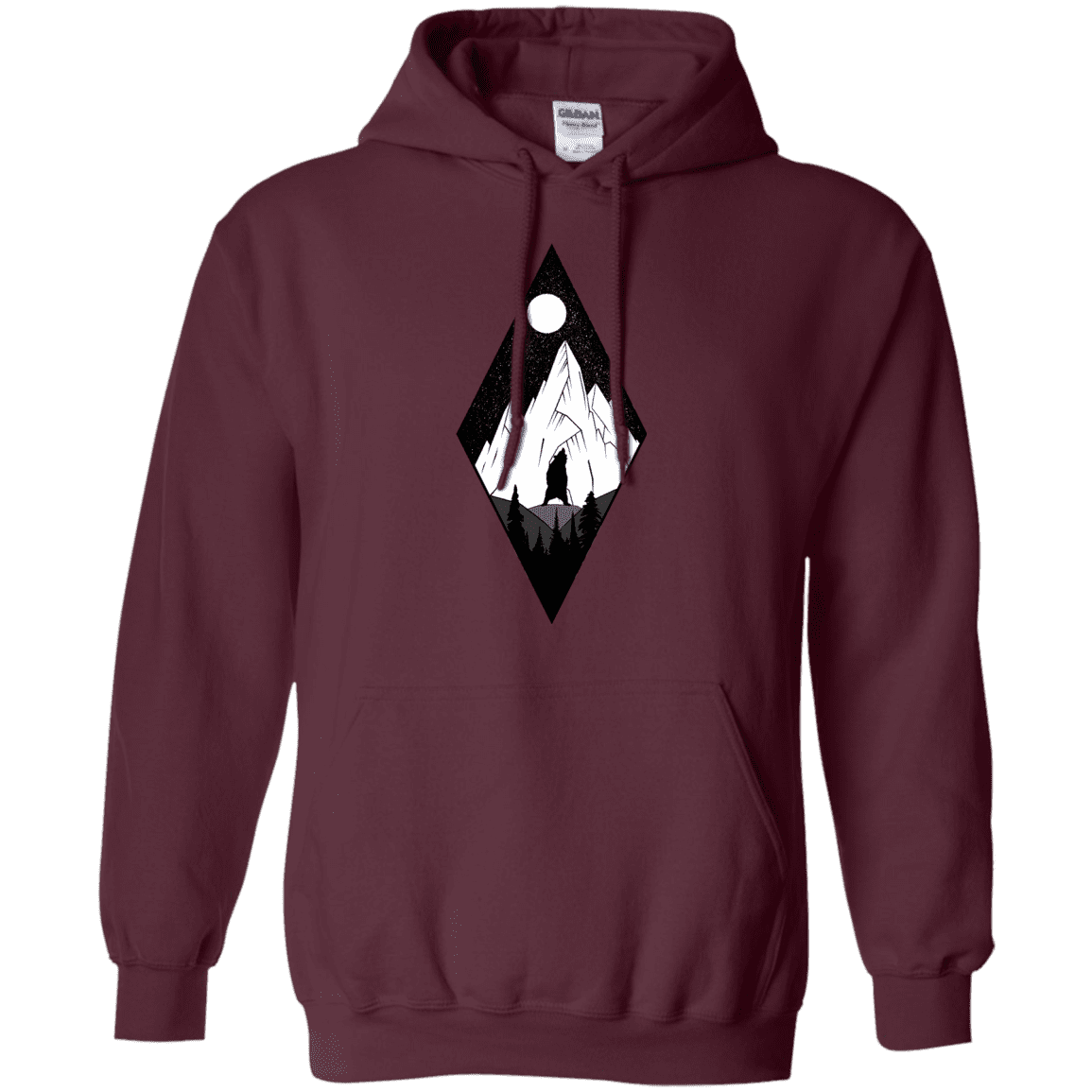 Sweatshirts Maroon / S Bear Diamond Pullover Hoodie