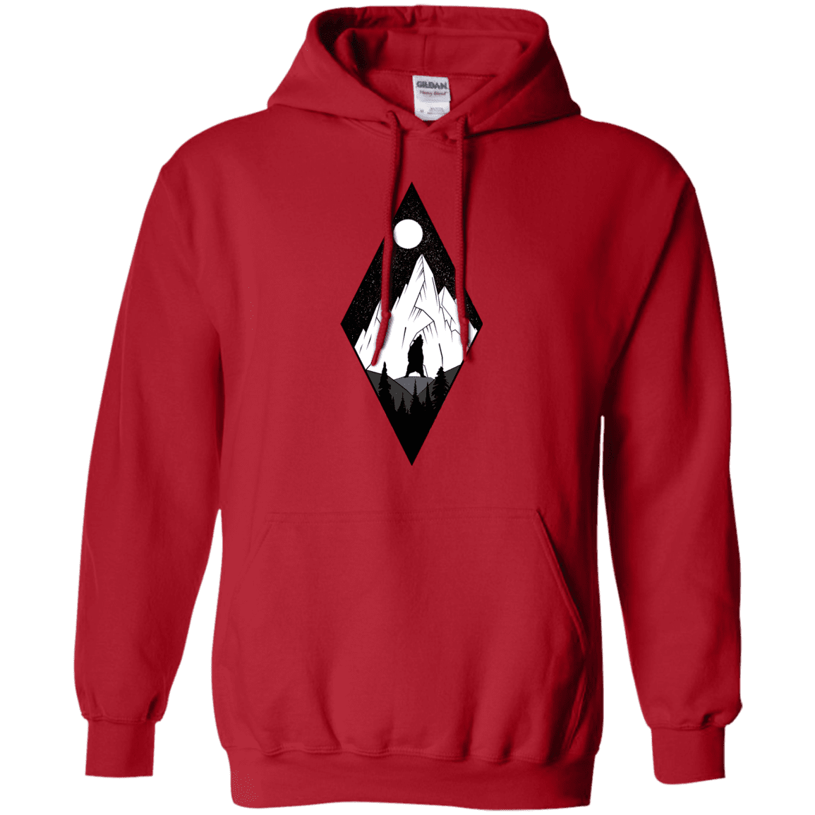 Sweatshirts Red / S Bear Diamond Pullover Hoodie