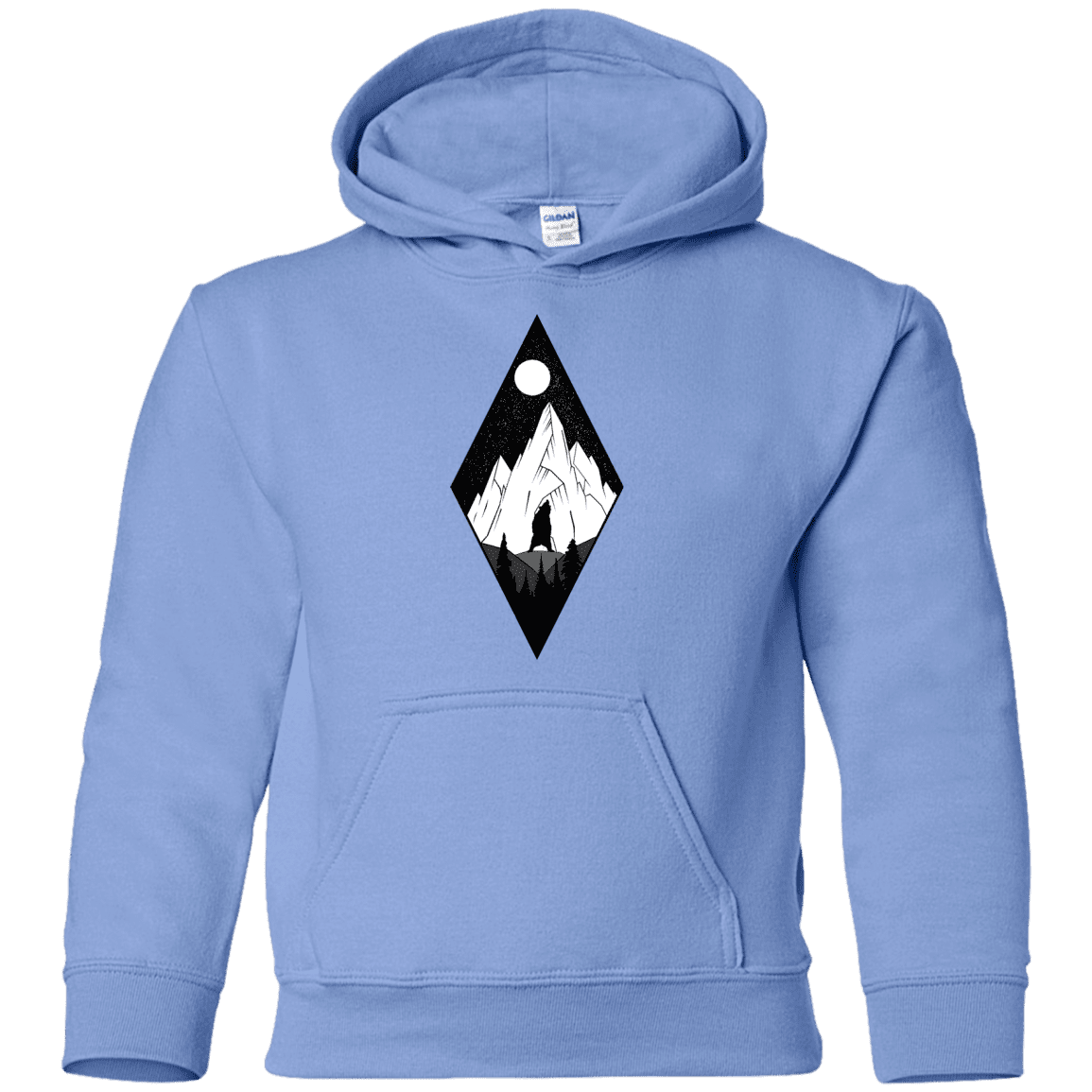 Sweatshirts Carolina Blue / YS Bear Diamond Youth Hoodie