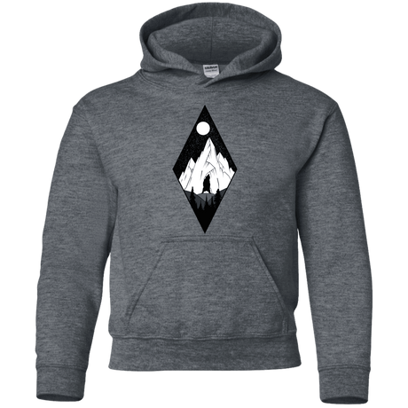 Sweatshirts Dark Heather / YS Bear Diamond Youth Hoodie
