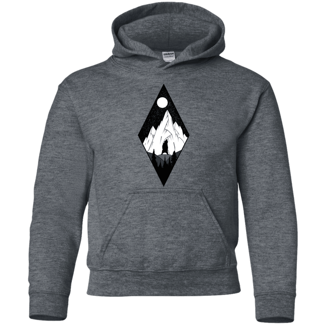 Sweatshirts Dark Heather / YS Bear Diamond Youth Hoodie