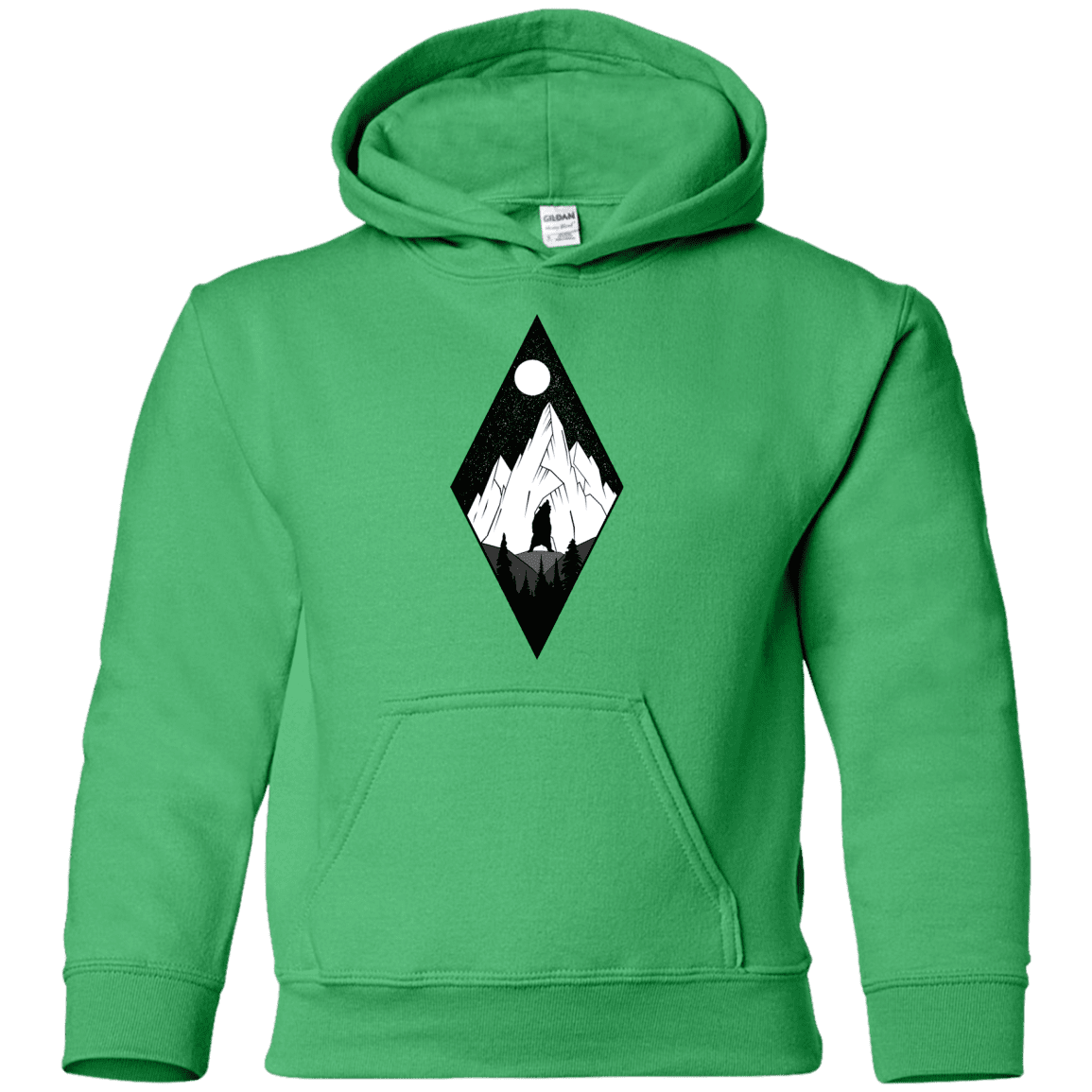 Sweatshirts Irish Green / YS Bear Diamond Youth Hoodie