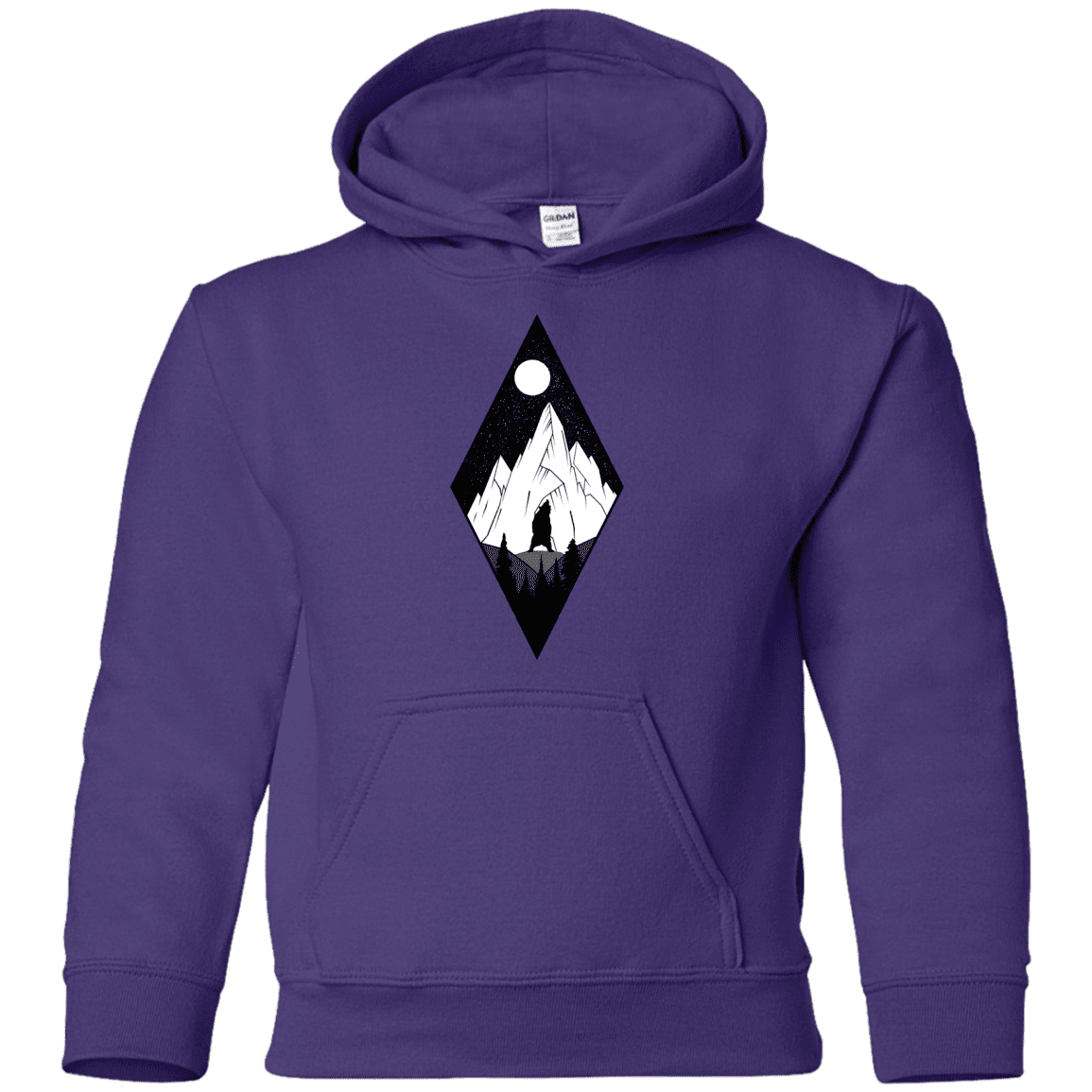 Sweatshirts Purple / YS Bear Diamond Youth Hoodie