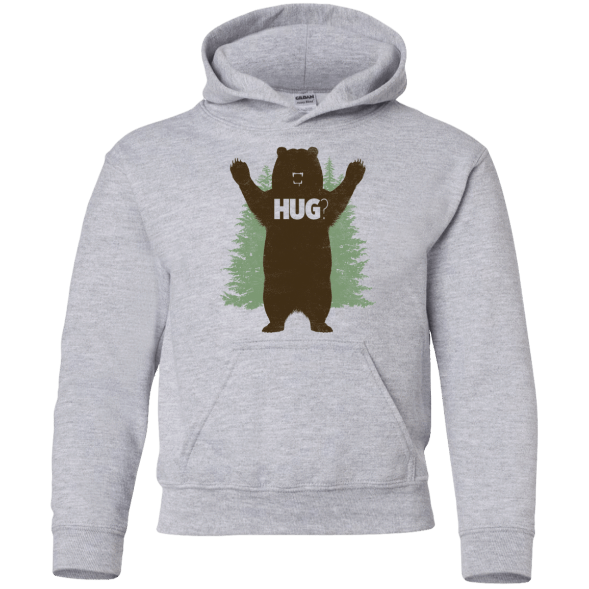 Sweatshirts Sport Grey / YS Bear Hug Youth Hoodie