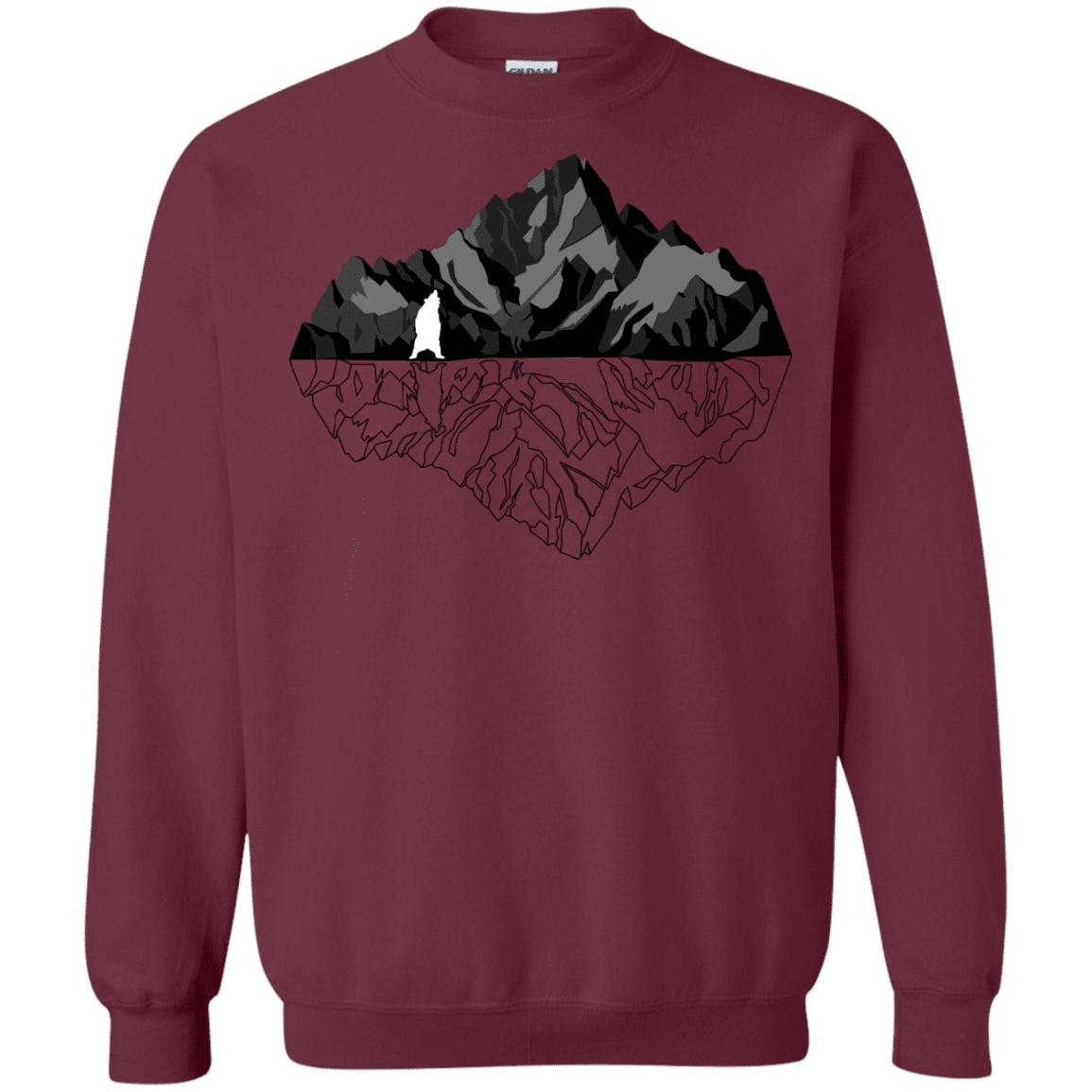 Sweatshirts Maroon / S Bear Reflection Crewneck Sweatshirt