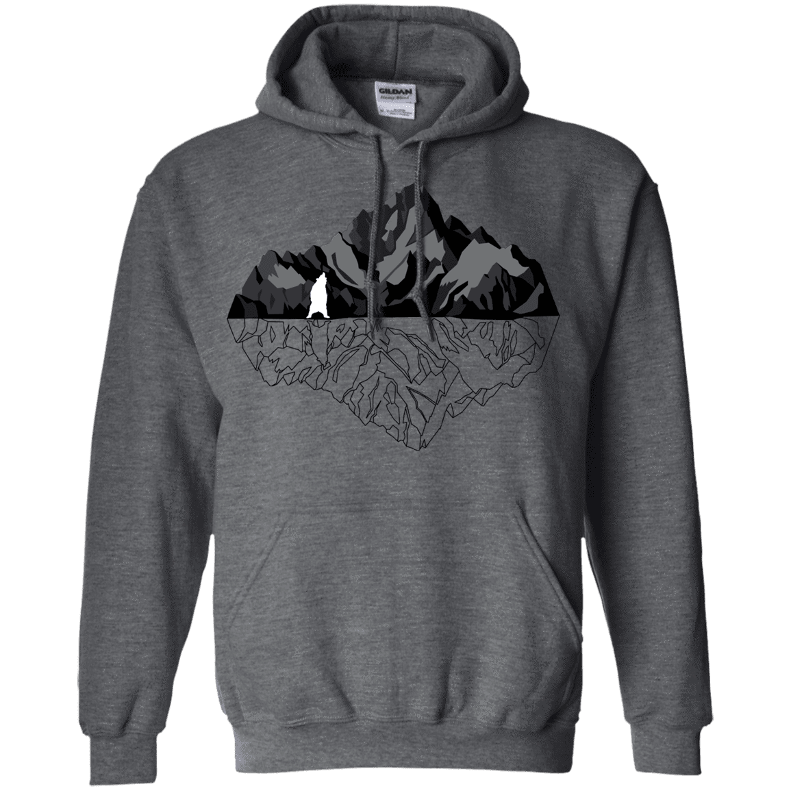 Sweatshirts Dark Heather / S Bear Reflection Pullover Hoodie