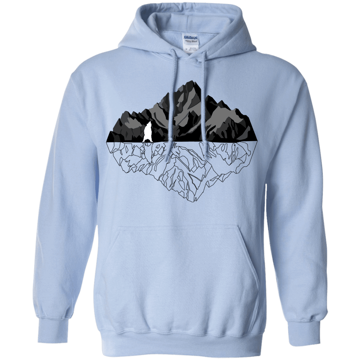 Sweatshirts Light Blue / S Bear Reflection Pullover Hoodie