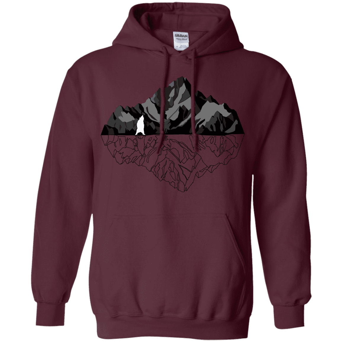 Sweatshirts Maroon / S Bear Reflection Pullover Hoodie