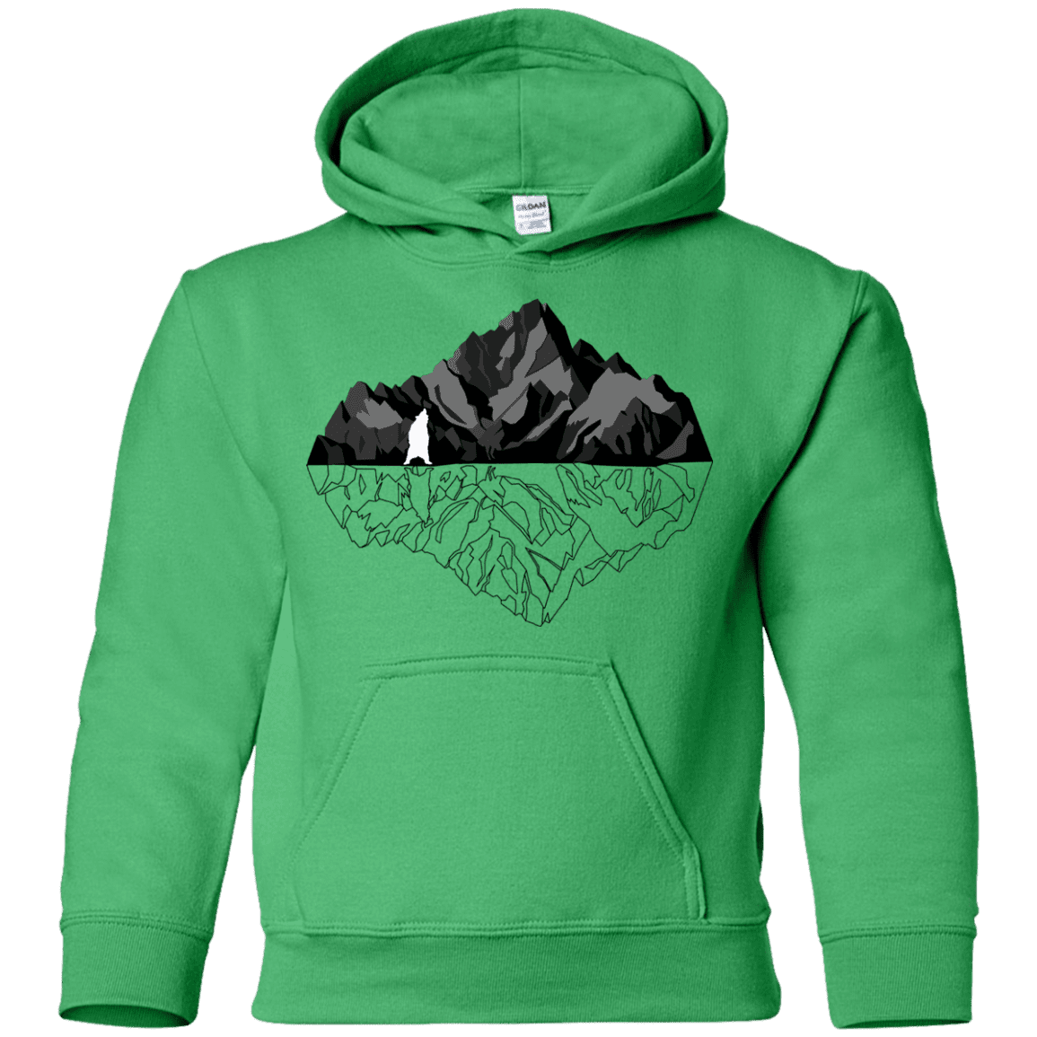 Sweatshirts Irish Green / YS Bear Reflection Youth Hoodie